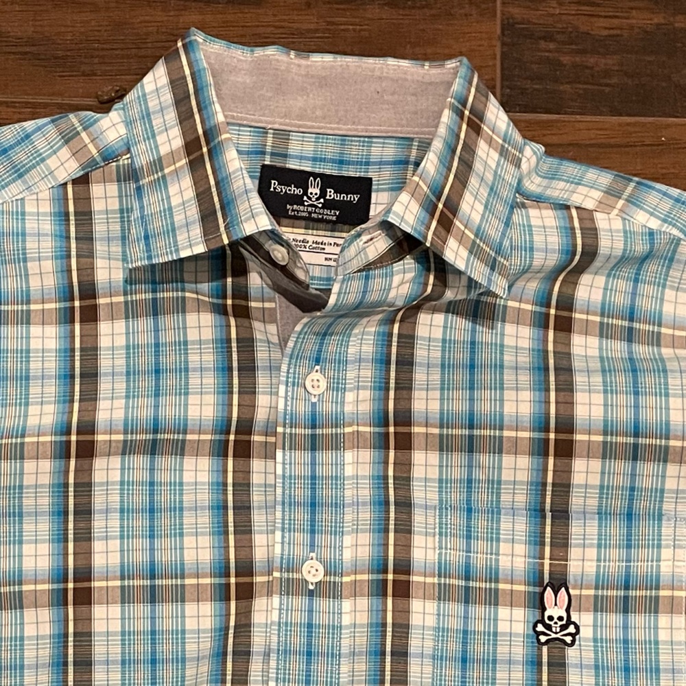 Pyscho bunny button shirt Large
